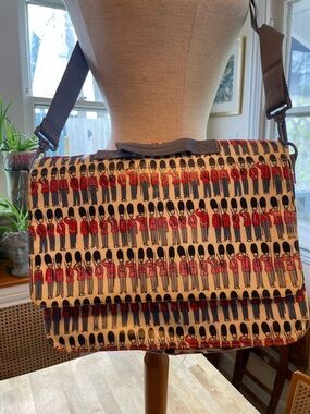 Cath Kidston Cream Satchel with Red Guard Soldier Print